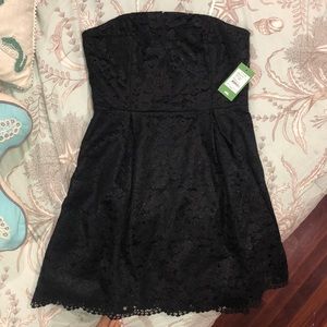 Lilly Pulitzer strapless black Marielle dress